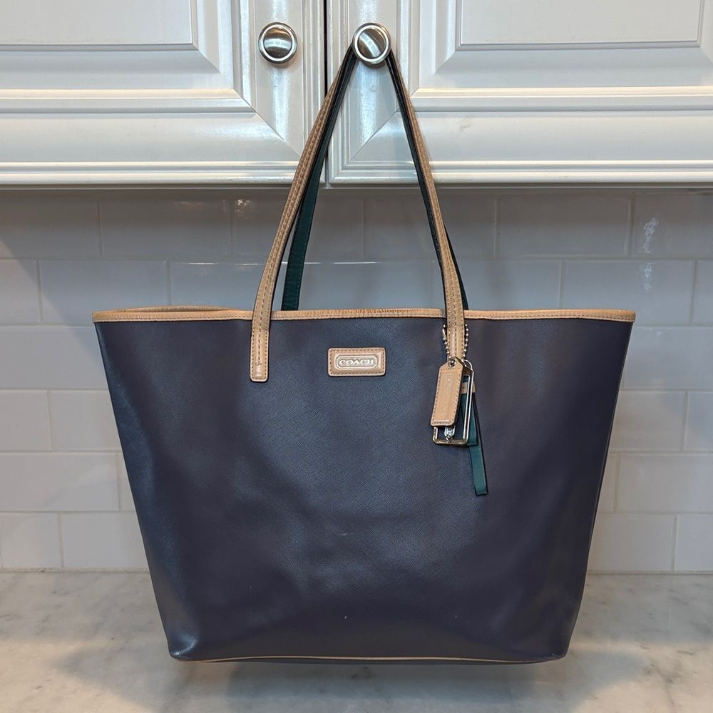 Coach Bag Purse Handbag Leather XL Park Metro Saffiano Carry All Tote Bag